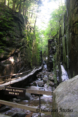 Franconia Notch, NH - The Flume Gorge - Slippery When Wet